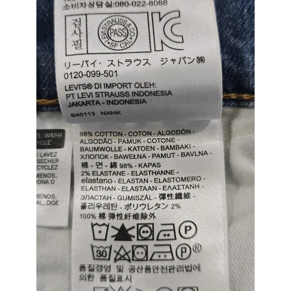 Levis 541 Jeans Mens 42x32 Blue Athletic Fit Taper Stretch Denim Pants Classic - Picture 9 of 12